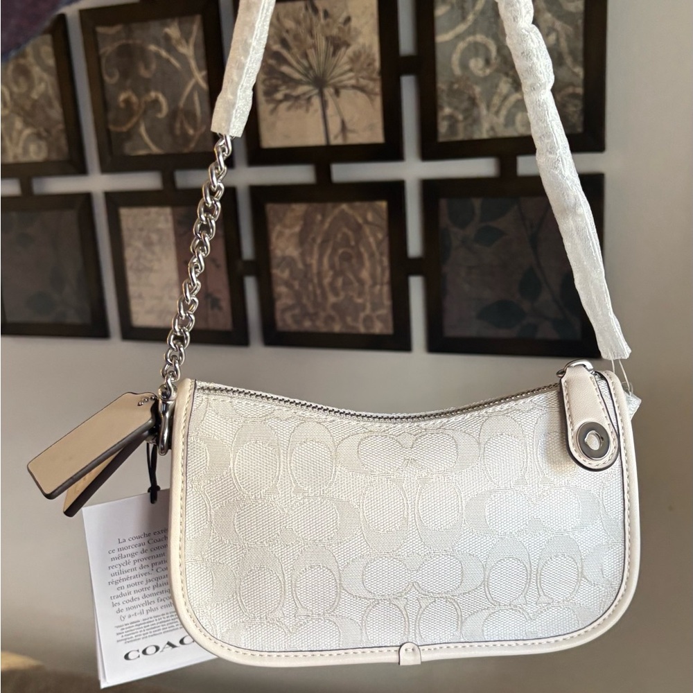 SOLD⛔️Authentic COACH 1941 Signature jacquard/Glovetanned turnlock zip  Crosby - Picture 11 of 16